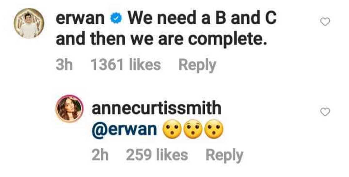 Erwan Heussaff tells Anne Curtis they need “B” and “C” in their family Erwan Heussaff tells Anne Curtis they need “B” and “C” in their family