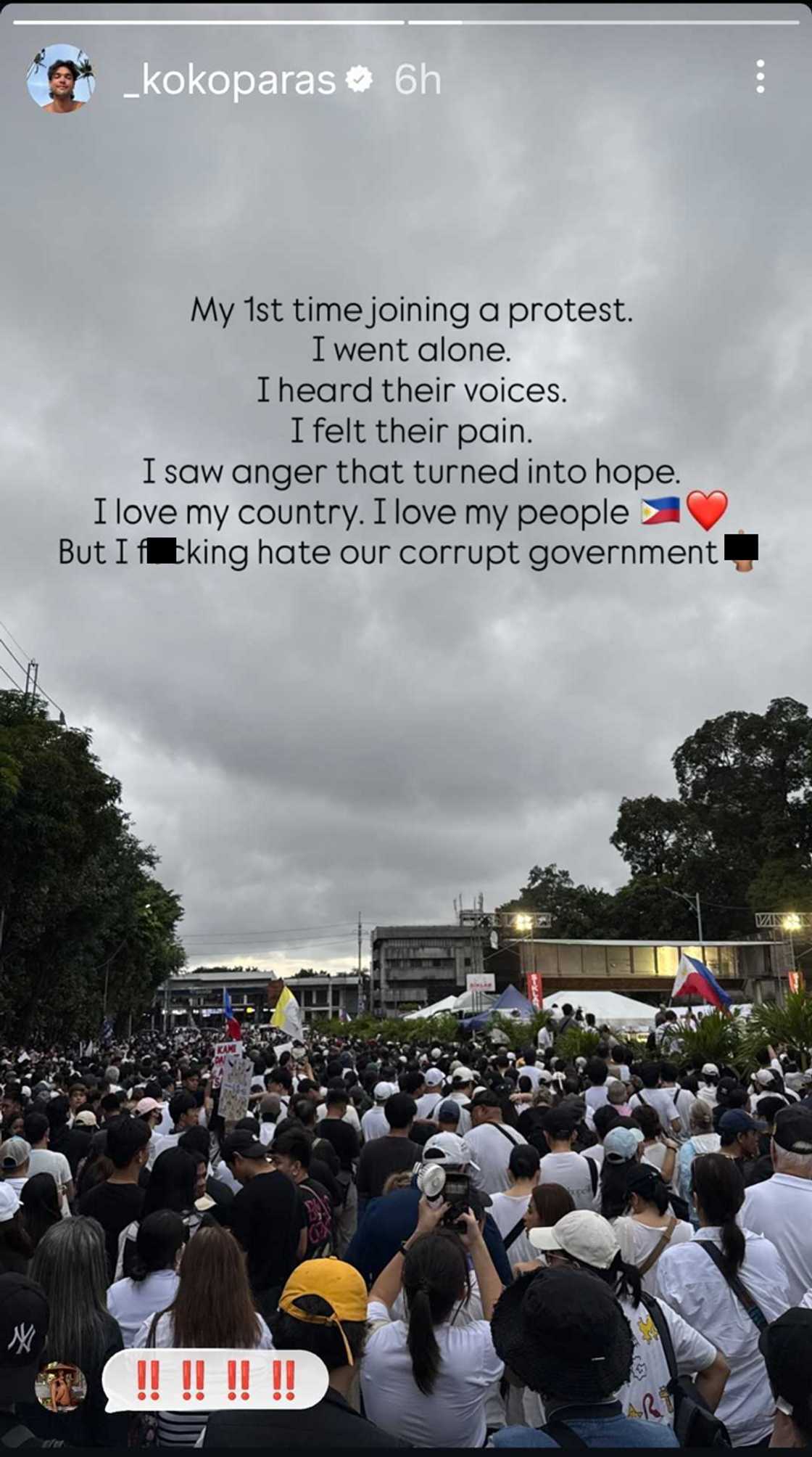 Kobe Paras reflects on first protest experience: “I felt their pain”
