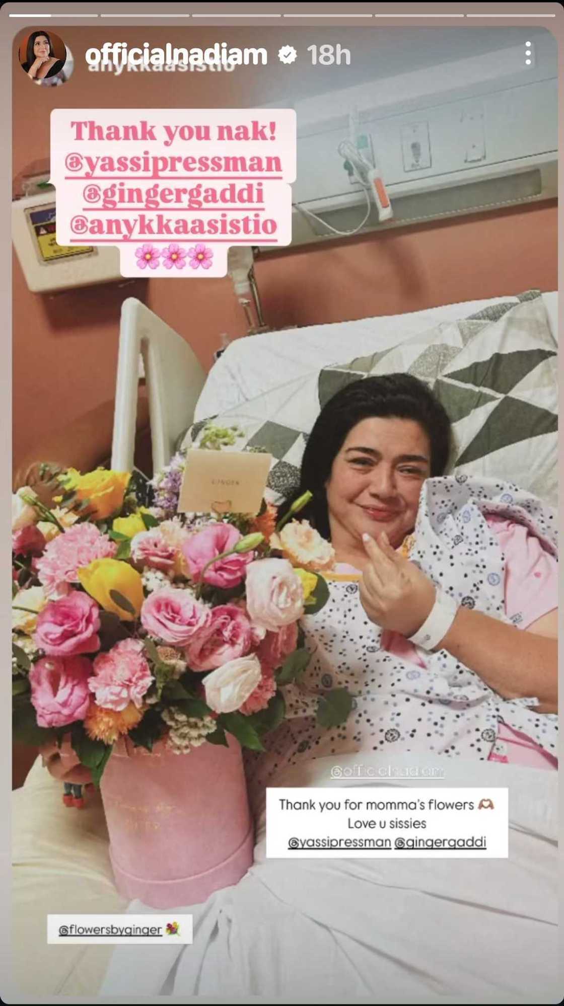 Nadia Montenegro, binisita ng ilang celebrities sa ospital Nadia Montenegro, binisita ng ilang celebrities sa ospital