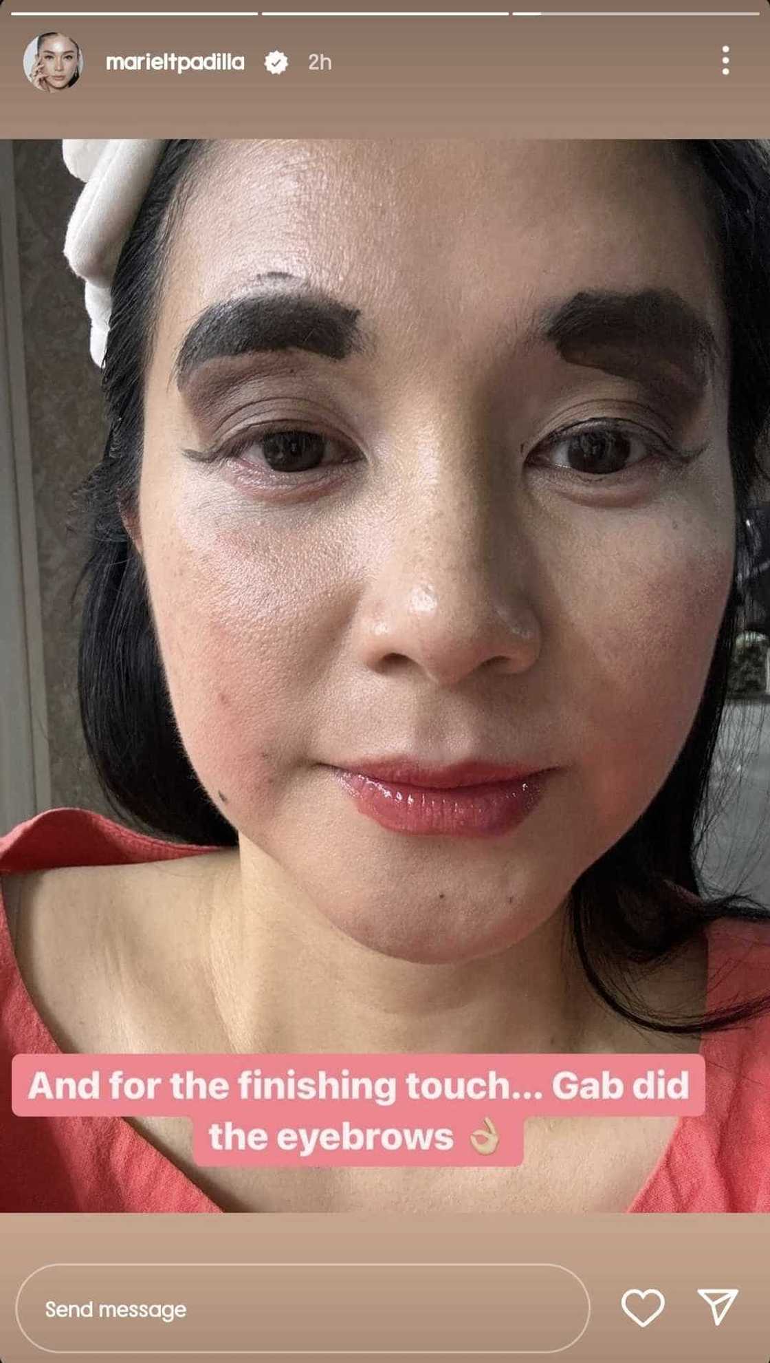 Mariel Padilla showcases her "makeup" look done by Isabella and Gabriela Mariel Padilla showcases her "makeup" look done by Isabella and Gabriela