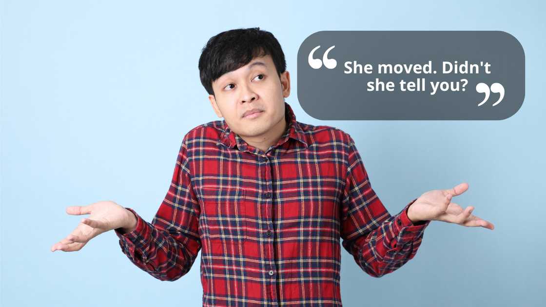 A man shrugging his shoulders