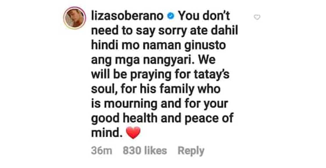 Liza Soberano clarifies “you don’t need to say sorry” note to Angel Locsin