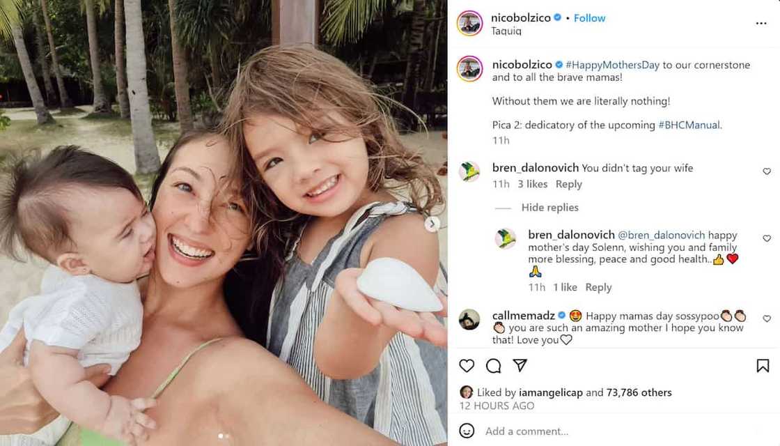 Nico Bolzico, nakalimutang i-tag ang asawang si Solenn Heussaff sa kanyang Mother's Day greeting