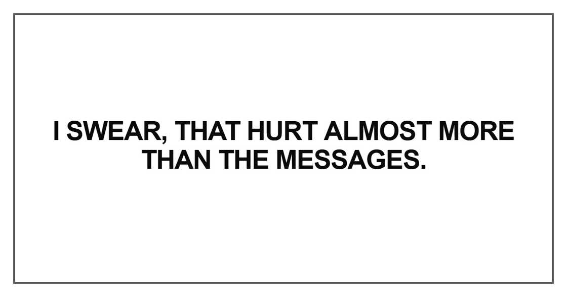 I swear, that hurt almost more