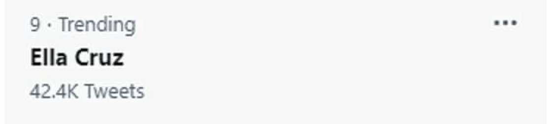 Ella Cruz Trending Topics on Twitter Ella Cruz Trending Topics on Twitter