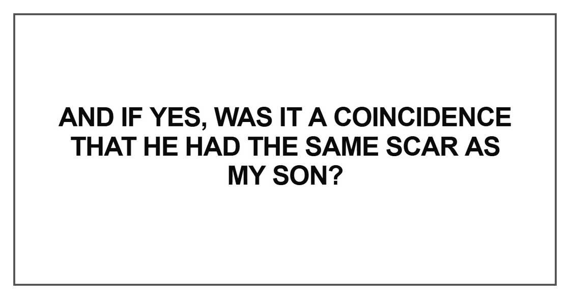 And if yes, was it a coincidence