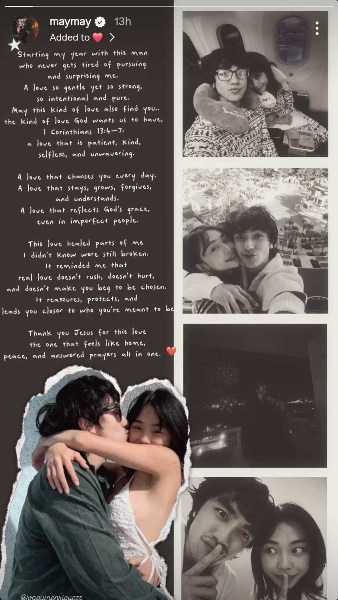 Maymay Entrata rings in the New Year with Joaquin Enriquez: "Feels like home"