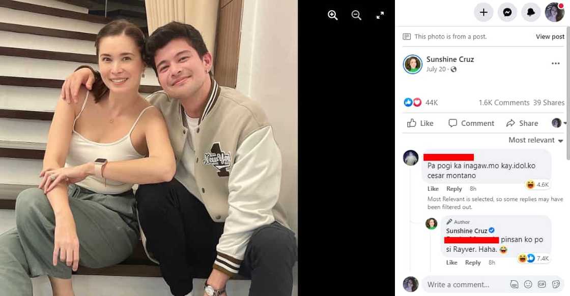 Sunshine Cruz, natawa sa komentong inagaw siya ni Rayver Cruz kay Cesar Montano Sunshine Cruz, natawa sa komentong inagaw siya ni Rayver Cruz kay Cesar Montano