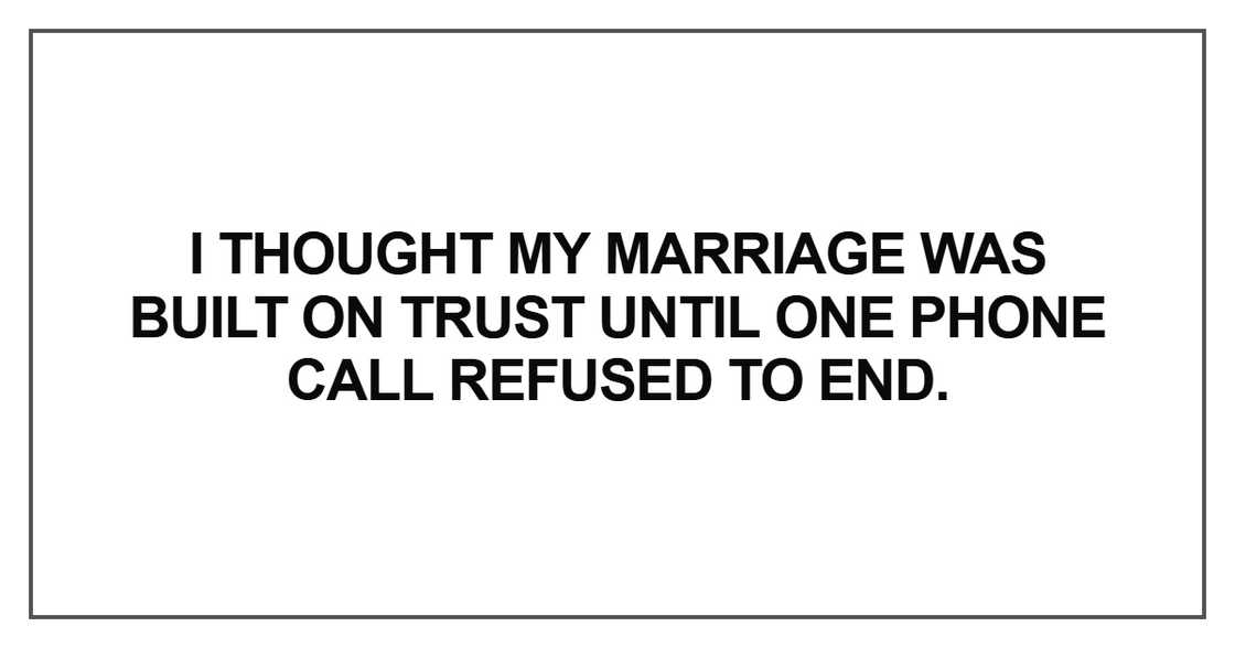 I thought my marriage was built I thought my marriage was built