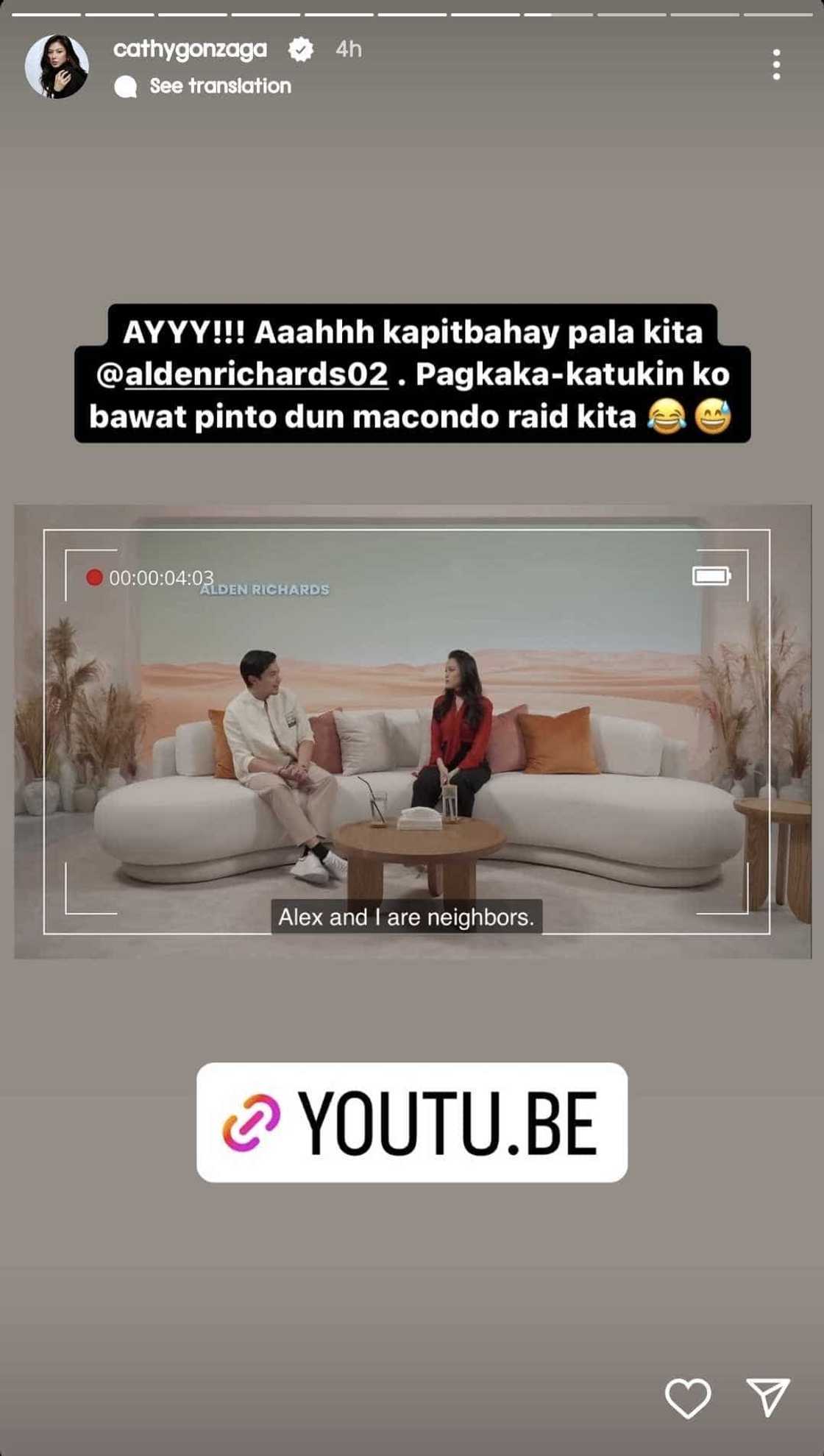 Alex Gonzaga kay Alden Richards: "Pagkaka-katukin ko bawat pinto dun" Alex Gonzaga kay Alden Richards: "Pagkaka-katukin ko bawat pinto dun"