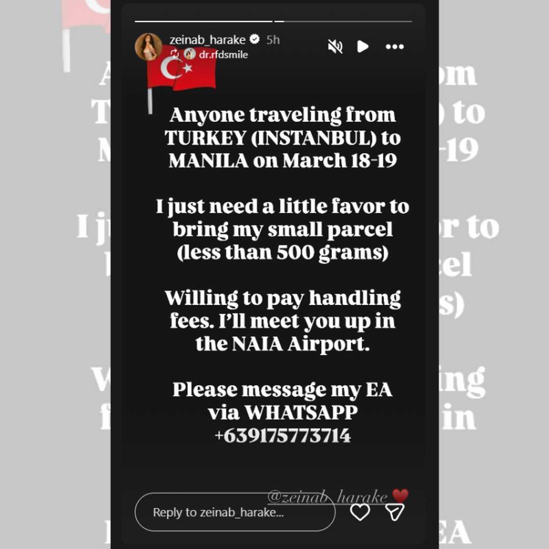 Zeinab Harake, isiniwalat kung bakit naghahanap biyahero mula sa Istanbul