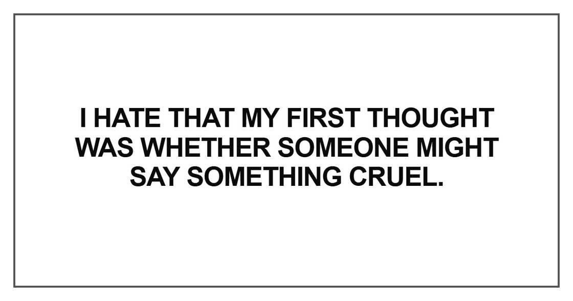 I hate that my first thought was whether someon I hate that my first thought was whether someon