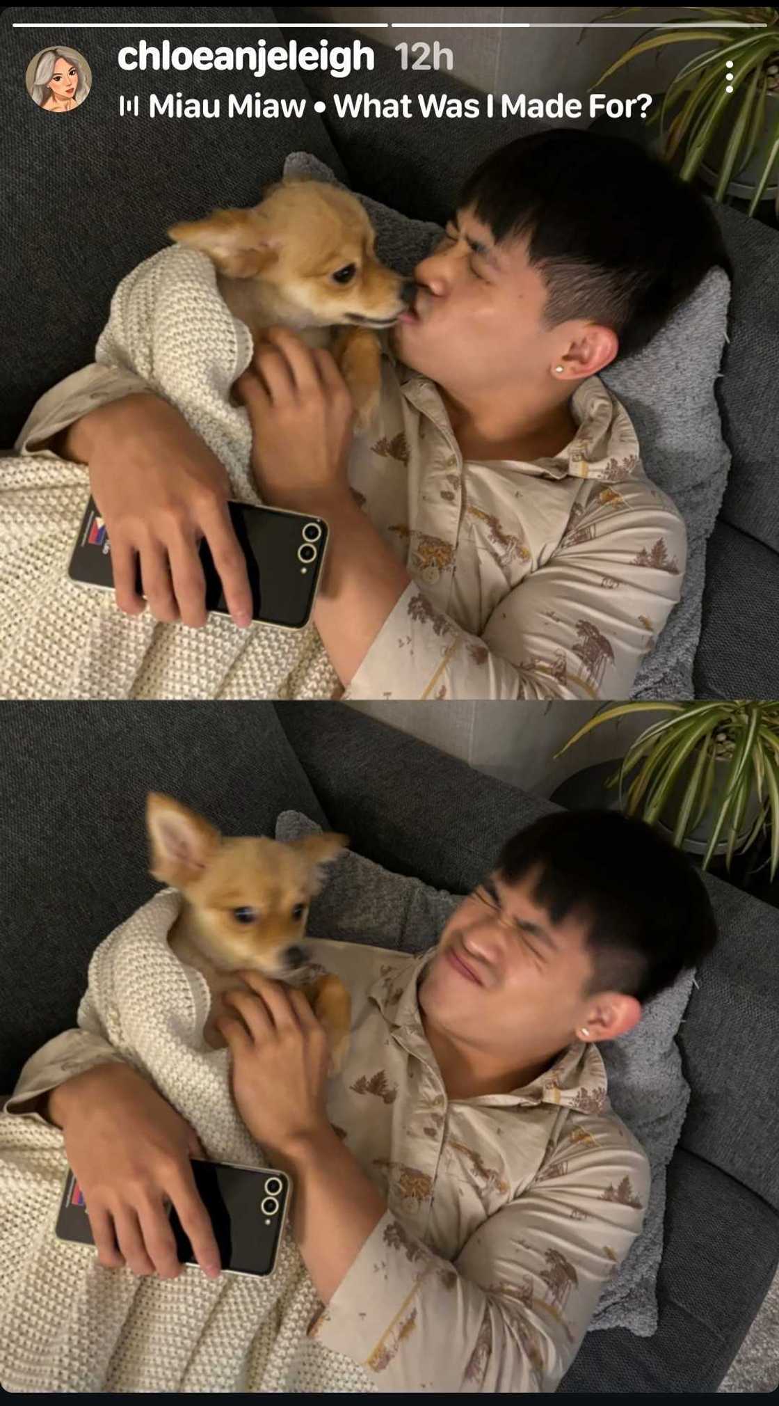 Carlos Yulo, Chloe San Jose pose for cozy snaps with their fur baby