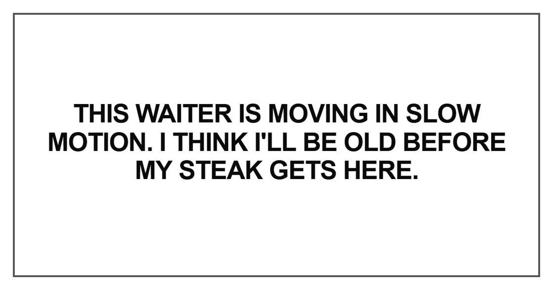 This waiter is moving in slow motion This waiter is moving in slow motion