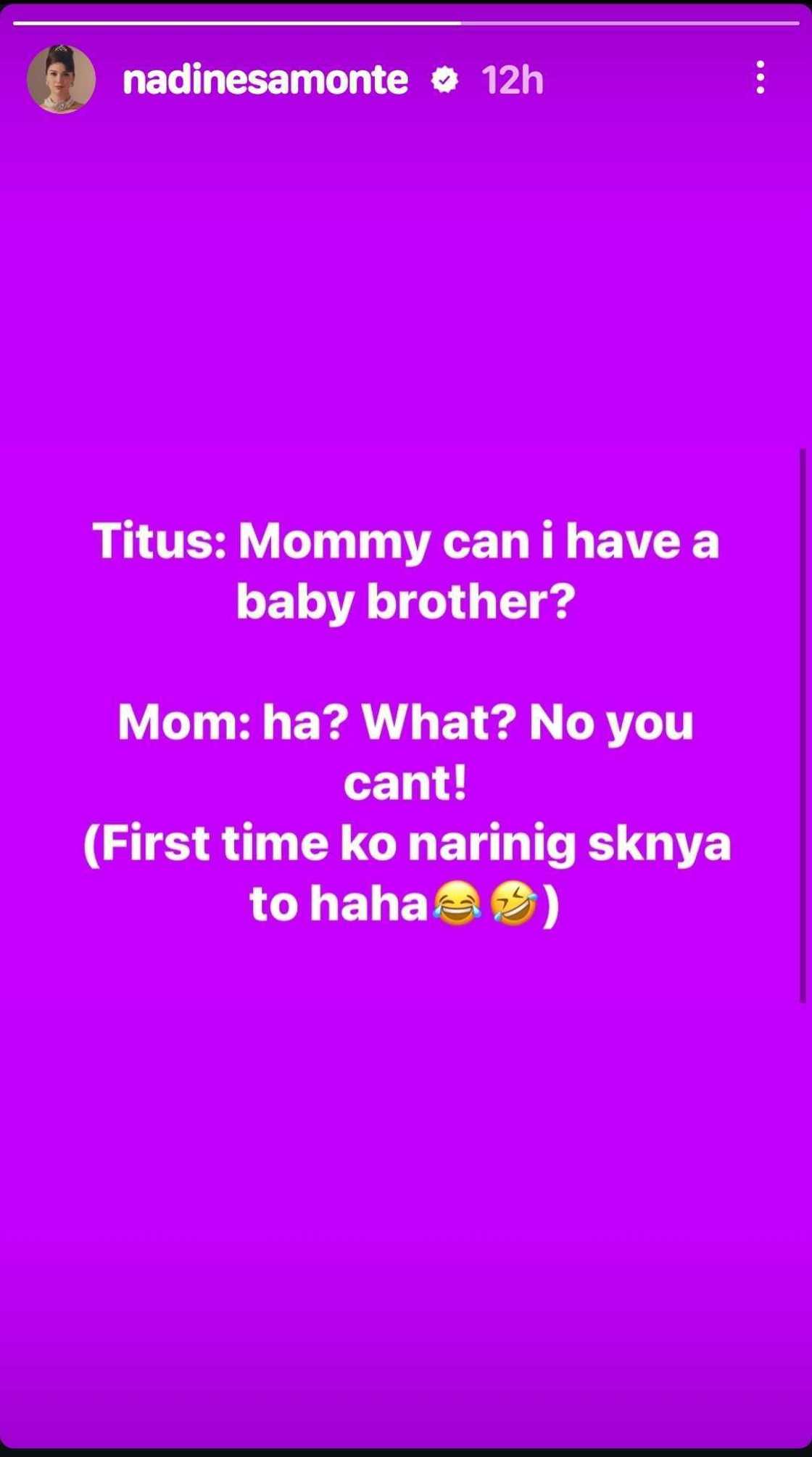 Nadine Samonte, nawindang sa sinabi sa kanya ng anak na si Titus Nadine Samonte, nawindang sa sinabi sa kanya ng anak na si Titus