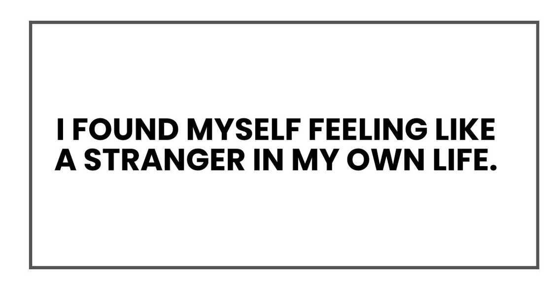 FEELING LIKE A STRANGER FEELING LIKE A STRANGER