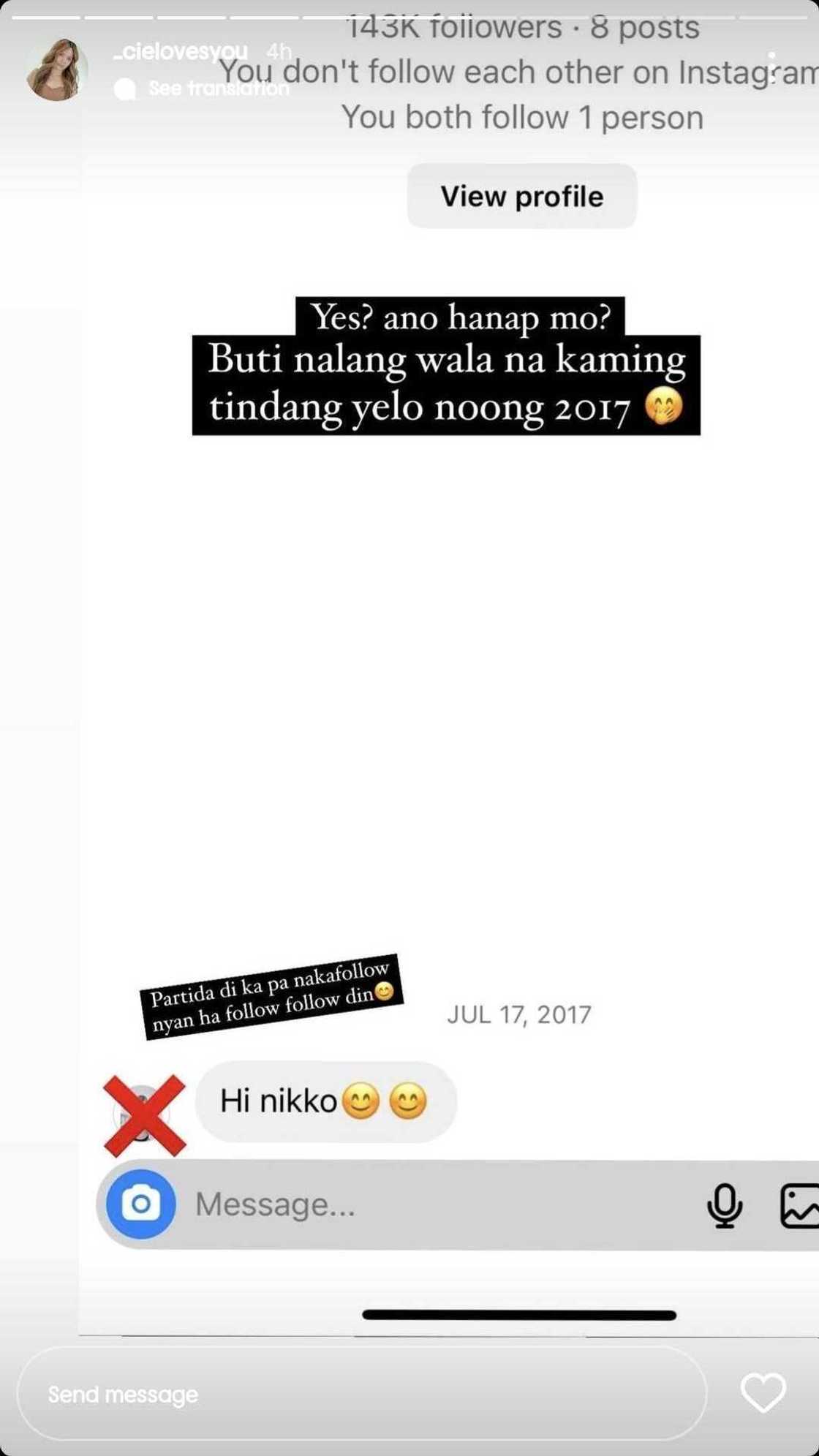 Asawa ni Nikko Natividad, ipinost ang screenshot ng PM ng isang babae sa aktor