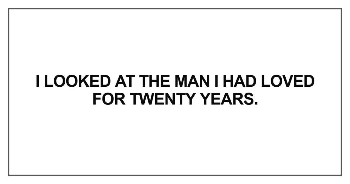 I looked at the man I had I looked at the man I had