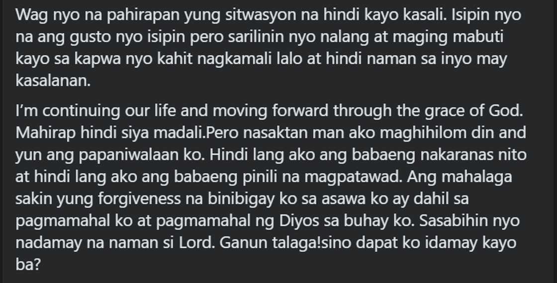 Misis ni Nikko Natividad, muling nagsalita: "Bakit ba kinikwestyon niyo 'yung desisyon ko?" Misis ni Nikko Natividad, muling nagsalita: "Bakit ba kinikwestyon niyo 'yung desisyon ko?"