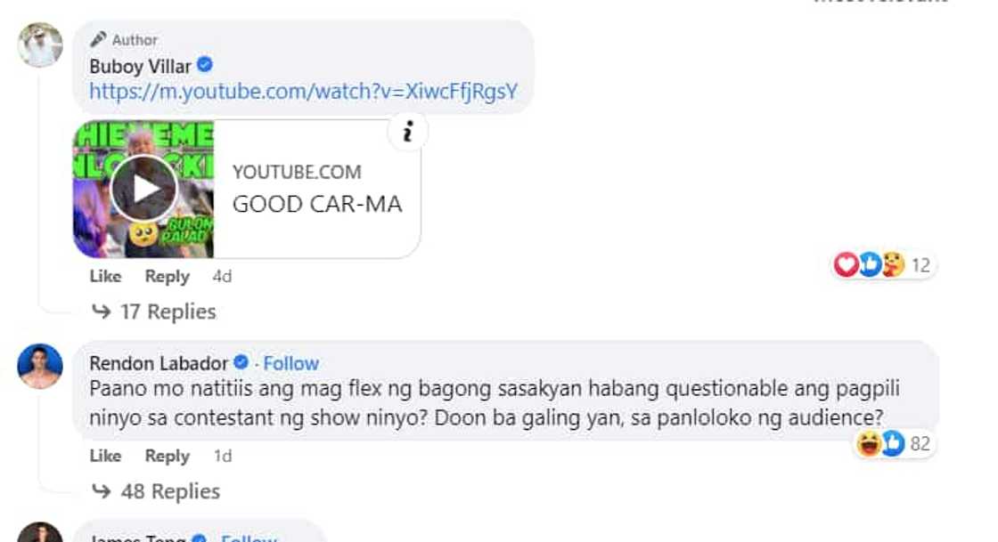 Rendon Labador kay Buboy Villar: "Doon ba galing yan, sa panloloko ng audience?" Rendon Labador kay Buboy Villar: "Doon ba galing yan, sa panloloko ng audience?"