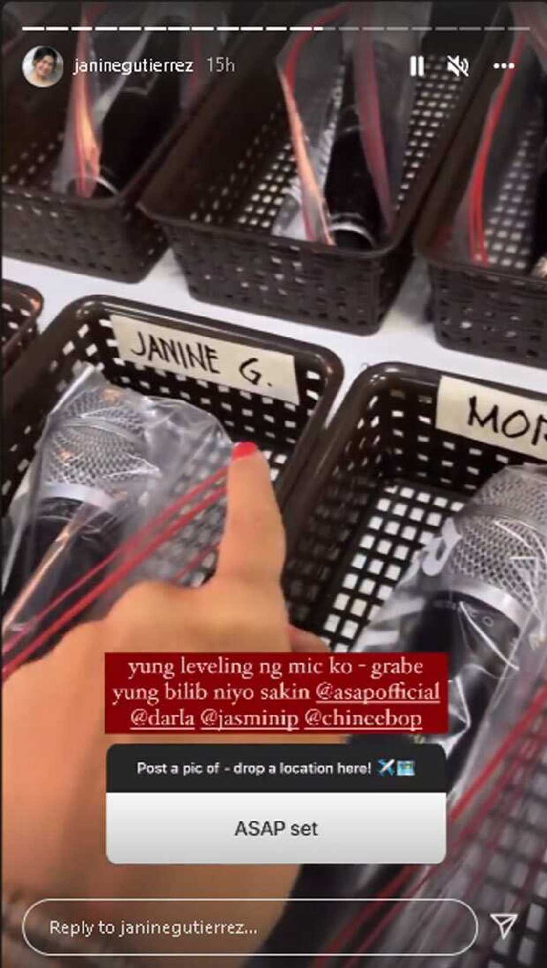 Janine Gutierrez, nawindang sa "leveling" ng mic niya; naisama sa mga batikang singers Janine Gutierrez, nawindang sa "leveling" ng mic niya; naisama sa mga batikang singers