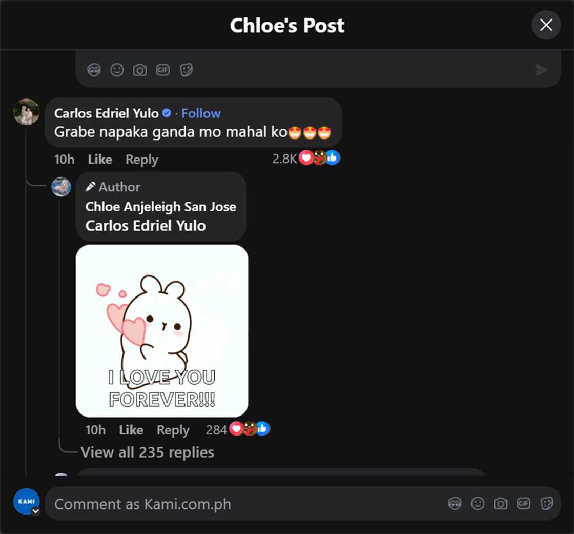Carlos Yulo, puring-puri sa kagandahan ng kanyang GF na si Chloe San Jose: “Grabe” Carlos Yulo, puring-puri sa kagandahan ng kanyang GF na si Chloe San Jose: “Grabe”