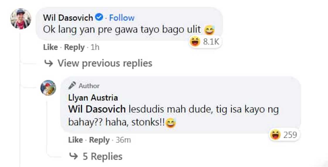 Wil Dasovich to architect Oliver Austria’s ‘sinayang’ post: “gawa tayo bago ulit” Wil Dasovich to architect Oliver Austria’s ‘sinayang’ post: “gawa tayo bago ulit”