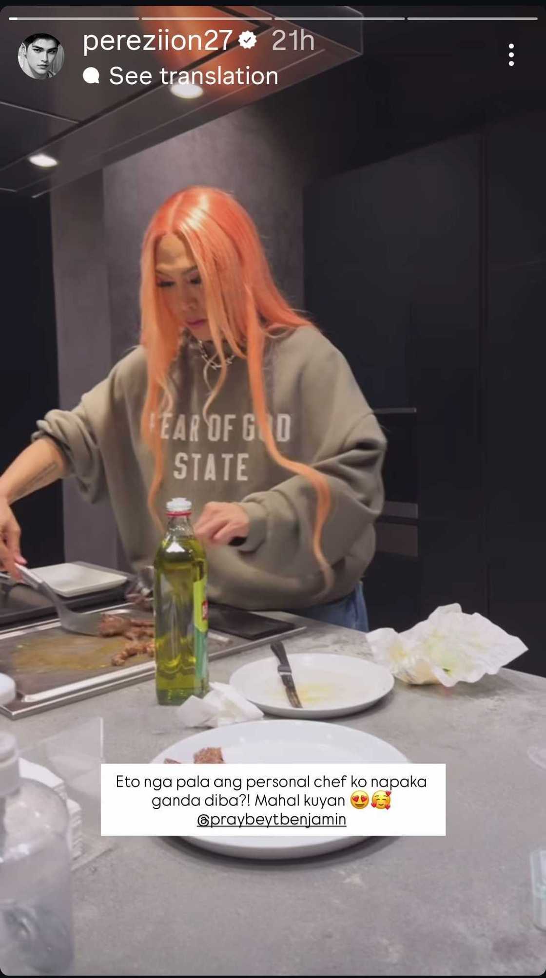 Ion Perez calls Vice Ganda his “personal chef” in playful post