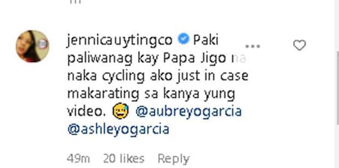 Jennica Garcia, nagpaliwanag sa amang si Jigo Garcia na naka cycling shorts siya habang nagti-Tiktok