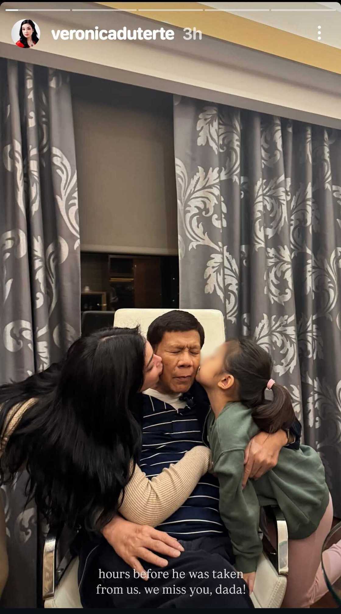 Kitty Duterte, ibinahagi isang nakakaantig tagpo ni FPRRD kasama ang pamilya bago ang pag-aresto Kitty Duterte, ibinahagi isang nakakaantig tagpo ni FPRRD kasama ang pamilya bago ang pag-aresto