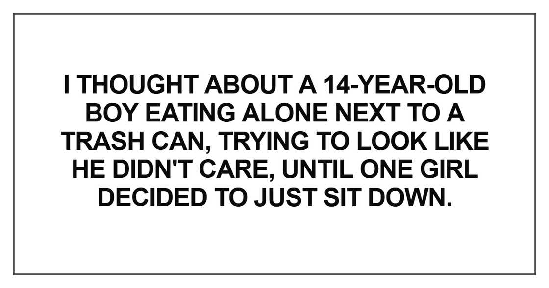 I thought about a 14-year-old boy eating I thought about a 14-year-old boy eating