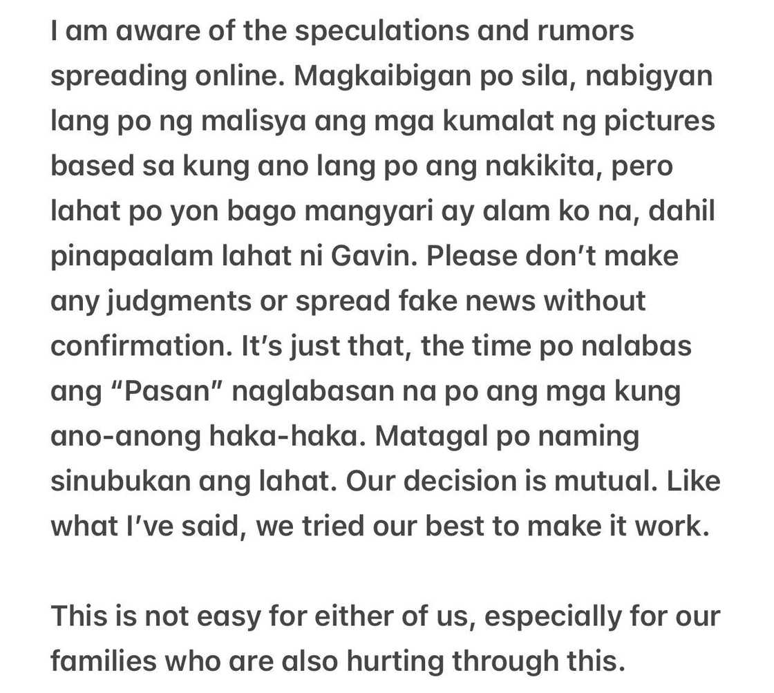 Mam Elma, naglabas ng emosyonal na pahayag sa hiwalayan kay Ser Geybin