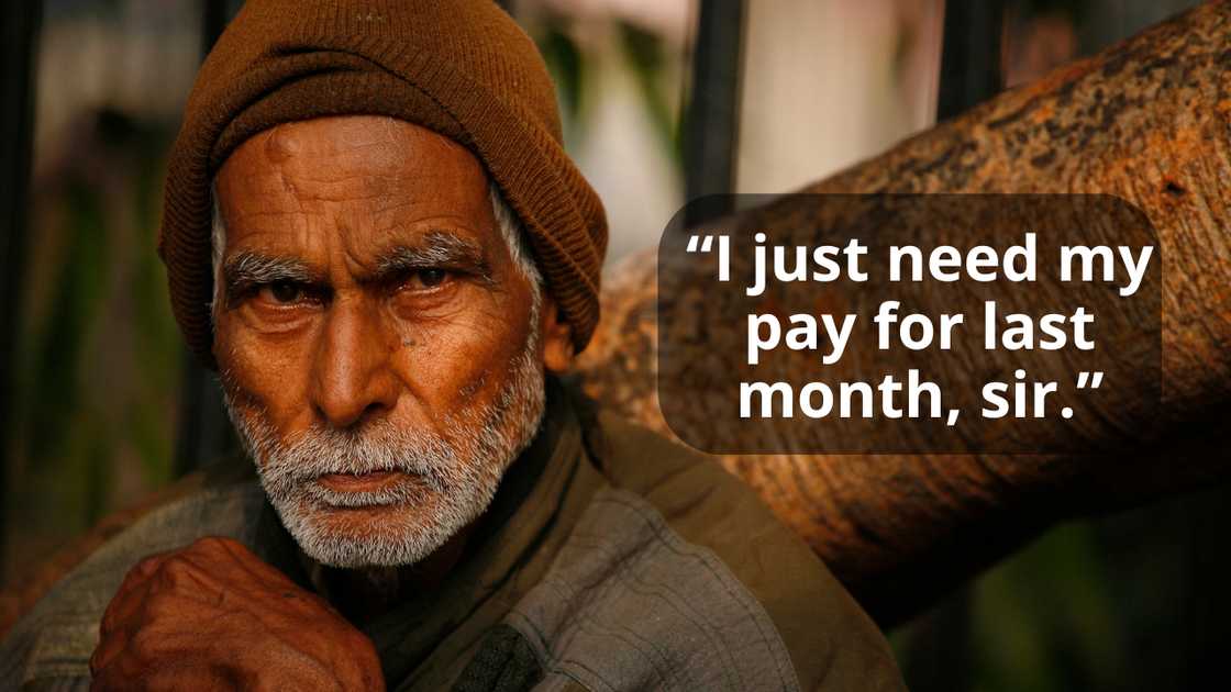 A sad old man A sad old man