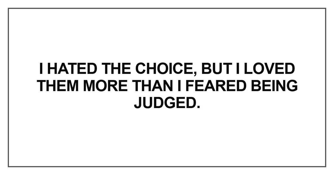 I hated the choice I hated the choice