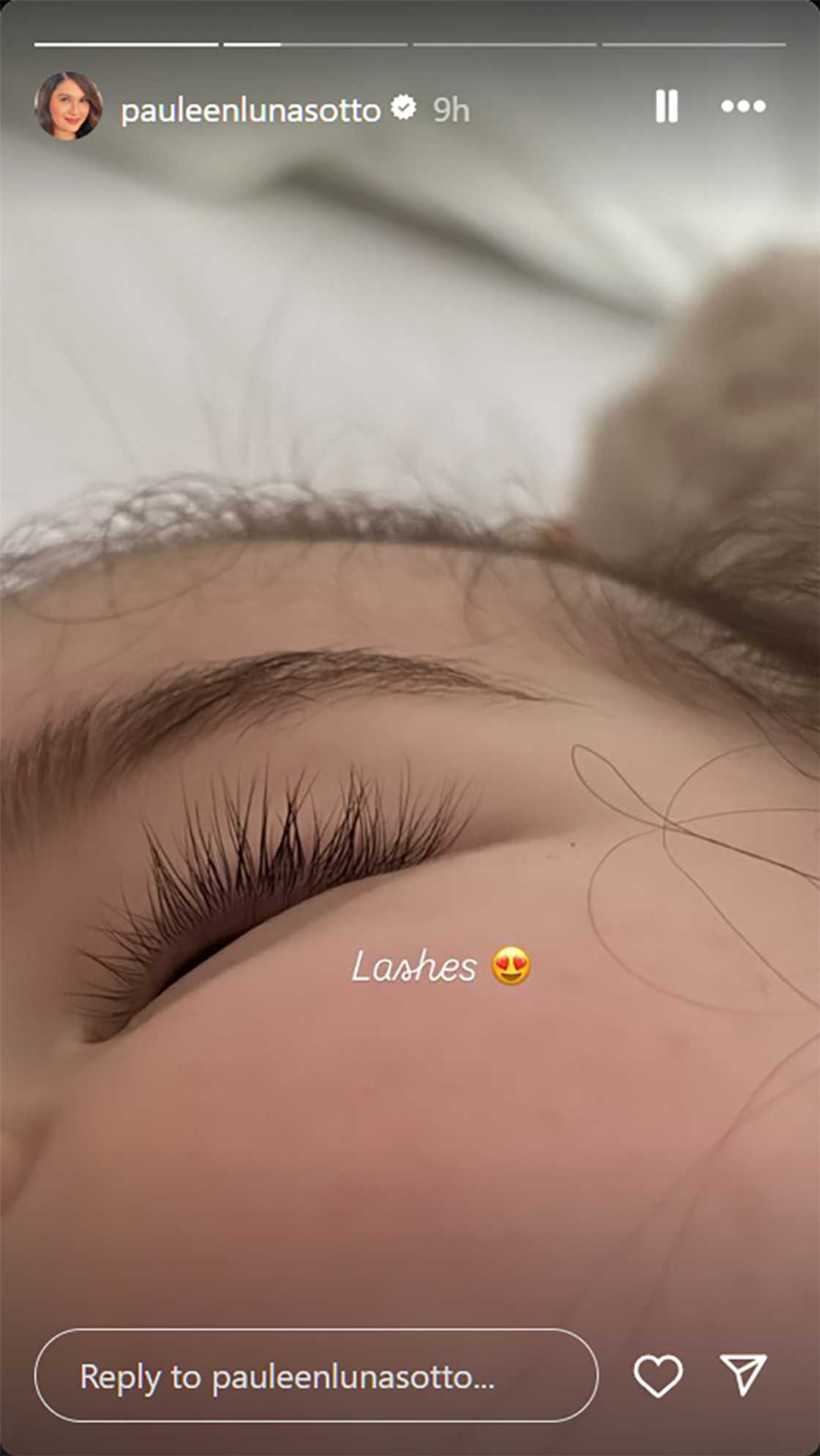 Pauleen Luna, ibinida ang napakagandang lashes ni Baby Pochi