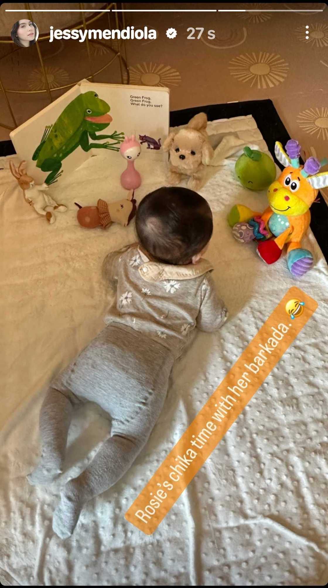 Jessy Mendiola, ibinahagi ang cute “chika time” ni Baby Rosie sa kanyang toys Jessy Mendiola, ibinahagi ang cute “chika time” ni Baby Rosie sa kanyang toys