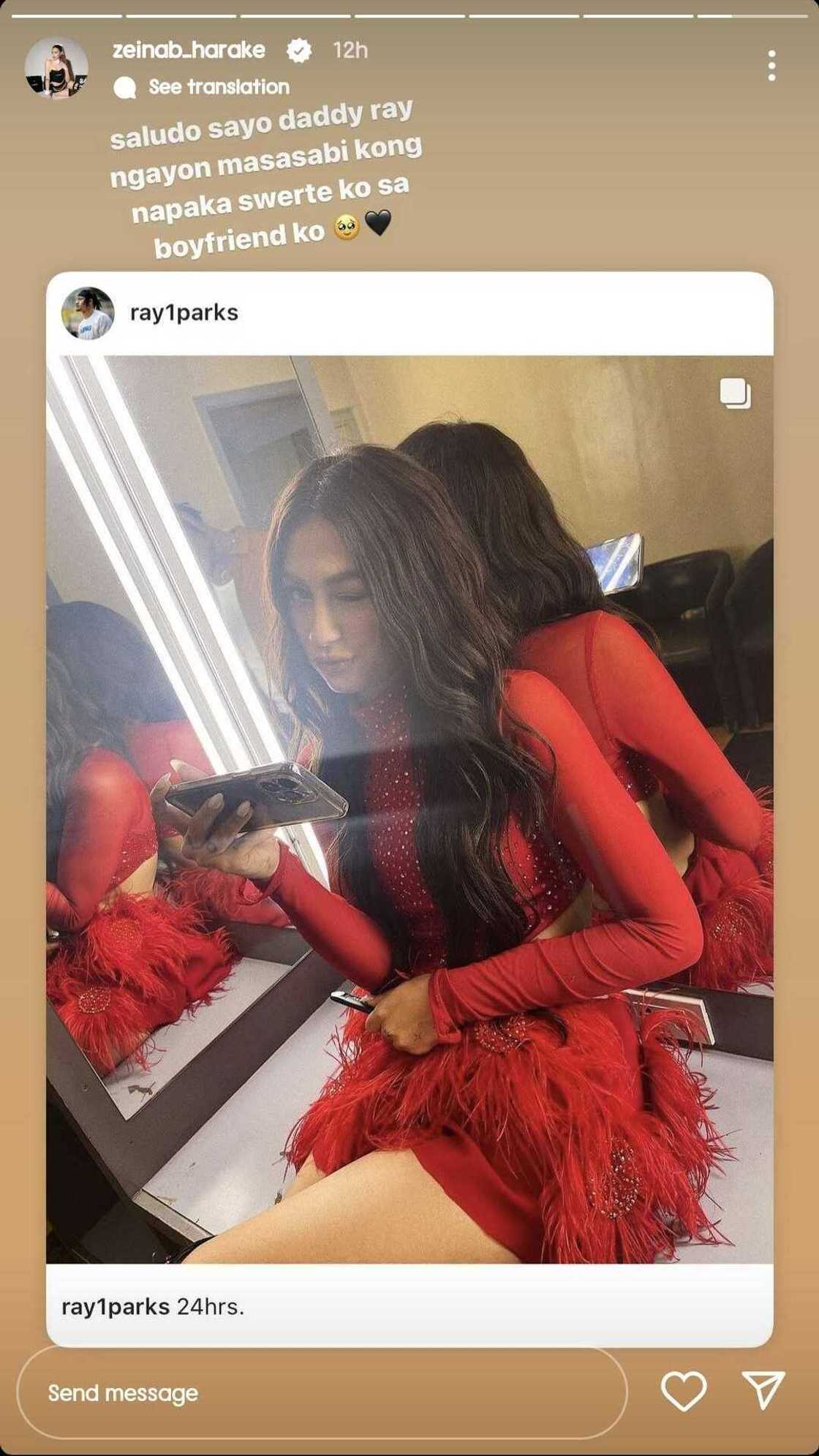 Zeinab Harake, may sweet na mensahe para kay Bobby Ray Parks: "Saludo sayo Daddy Ray" Zeinab Harake, may sweet na mensahe para kay Bobby Ray Parks: "Saludo sayo Daddy Ray"