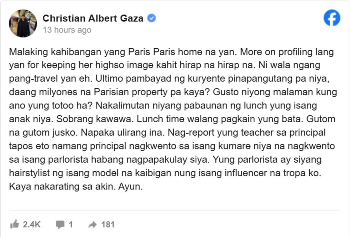 Xian Gaza, naglabas ng kontrobersyal na pahayag tungkol sa umano’y “Paris home” Xian Gaza, naglabas ng kontrobersyal na pahayag tungkol sa umano’y “Paris home”