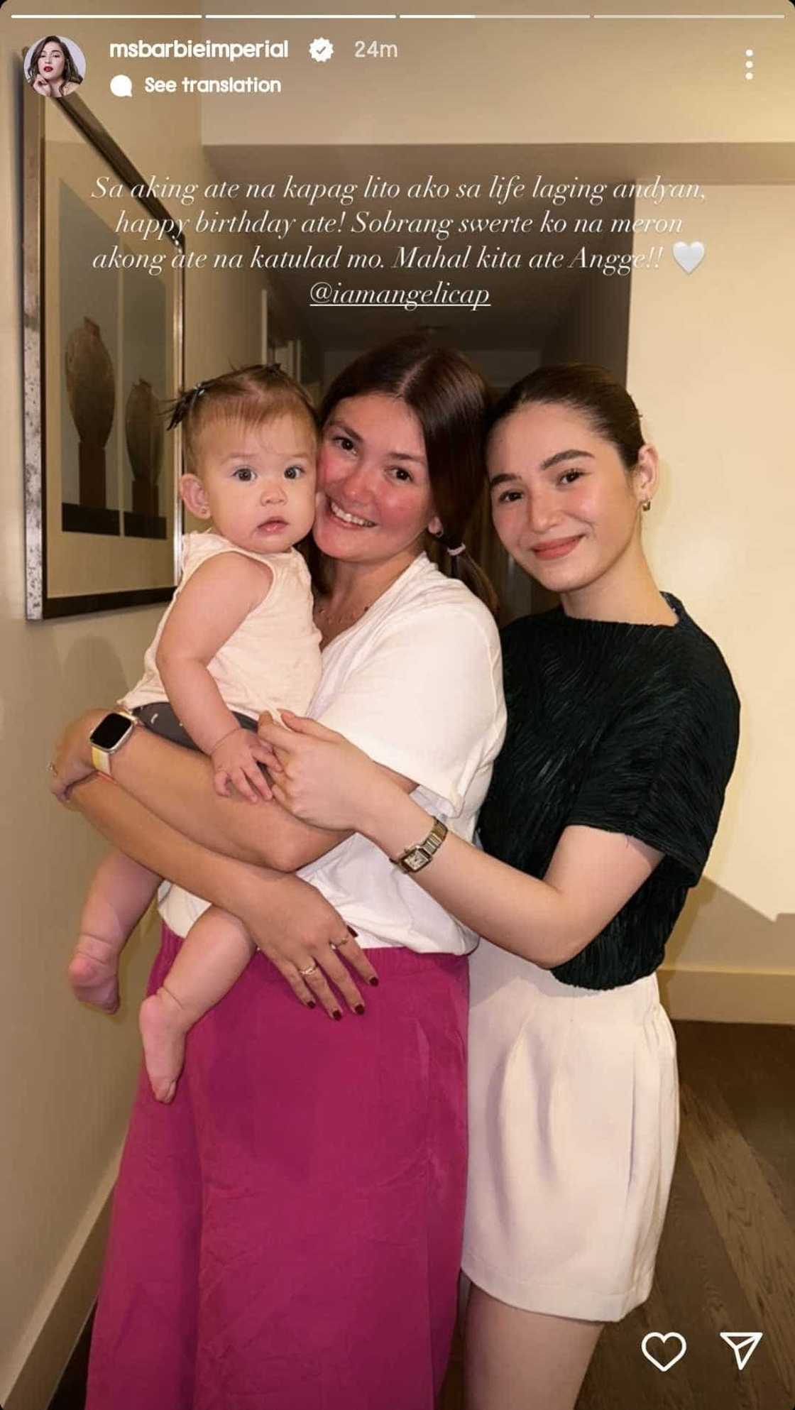 Barbie Imperial posts sweet birthday greeting for Angelica Panganiban Barbie Imperial posts sweet birthday greeting for Angelica Panganiban