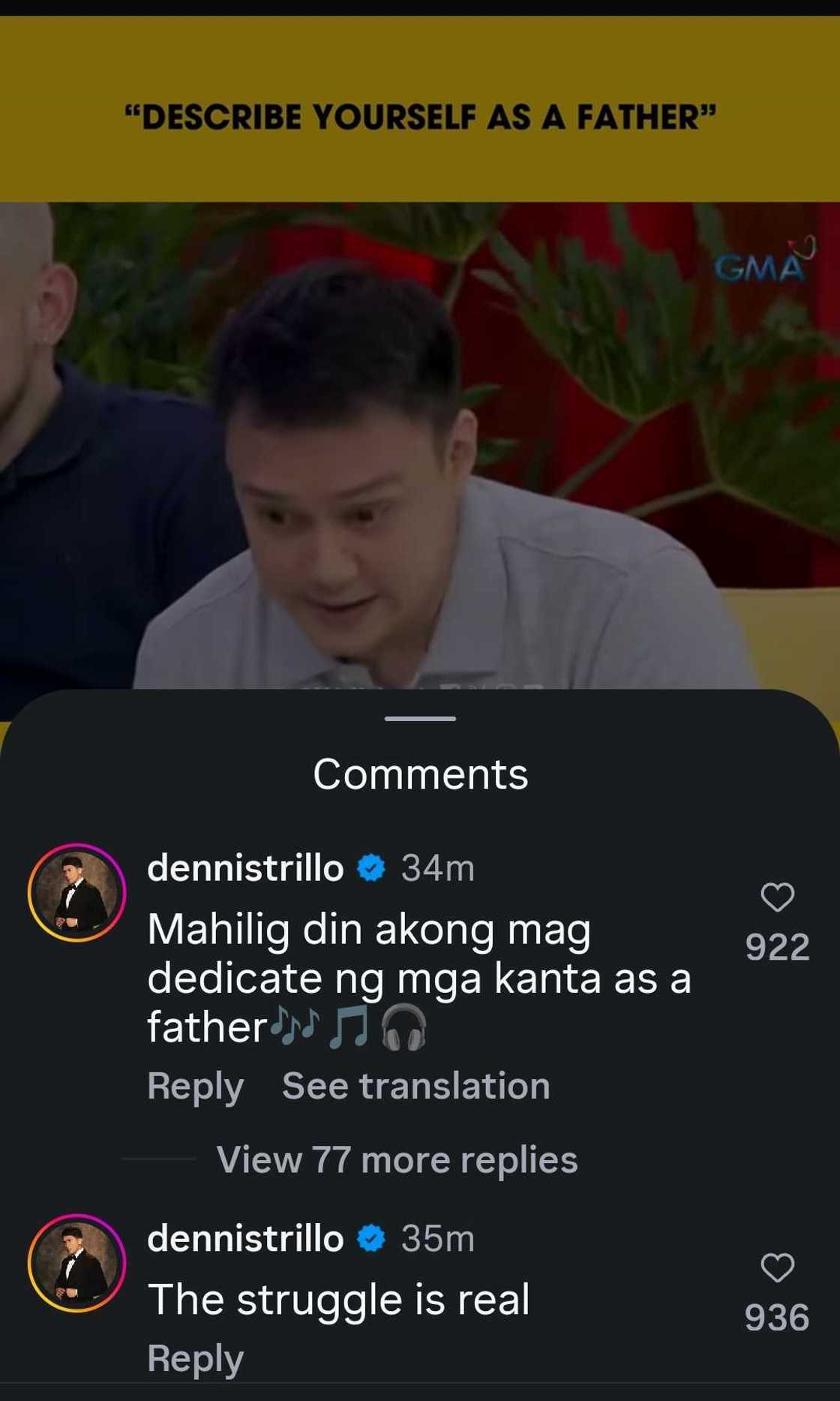 Dennis Trillo, may banat sa paglalarawan ni Patrick Garcia sa sarili bilang ama Dennis Trillo, may banat sa paglalarawan ni Patrick Garcia sa sarili bilang ama