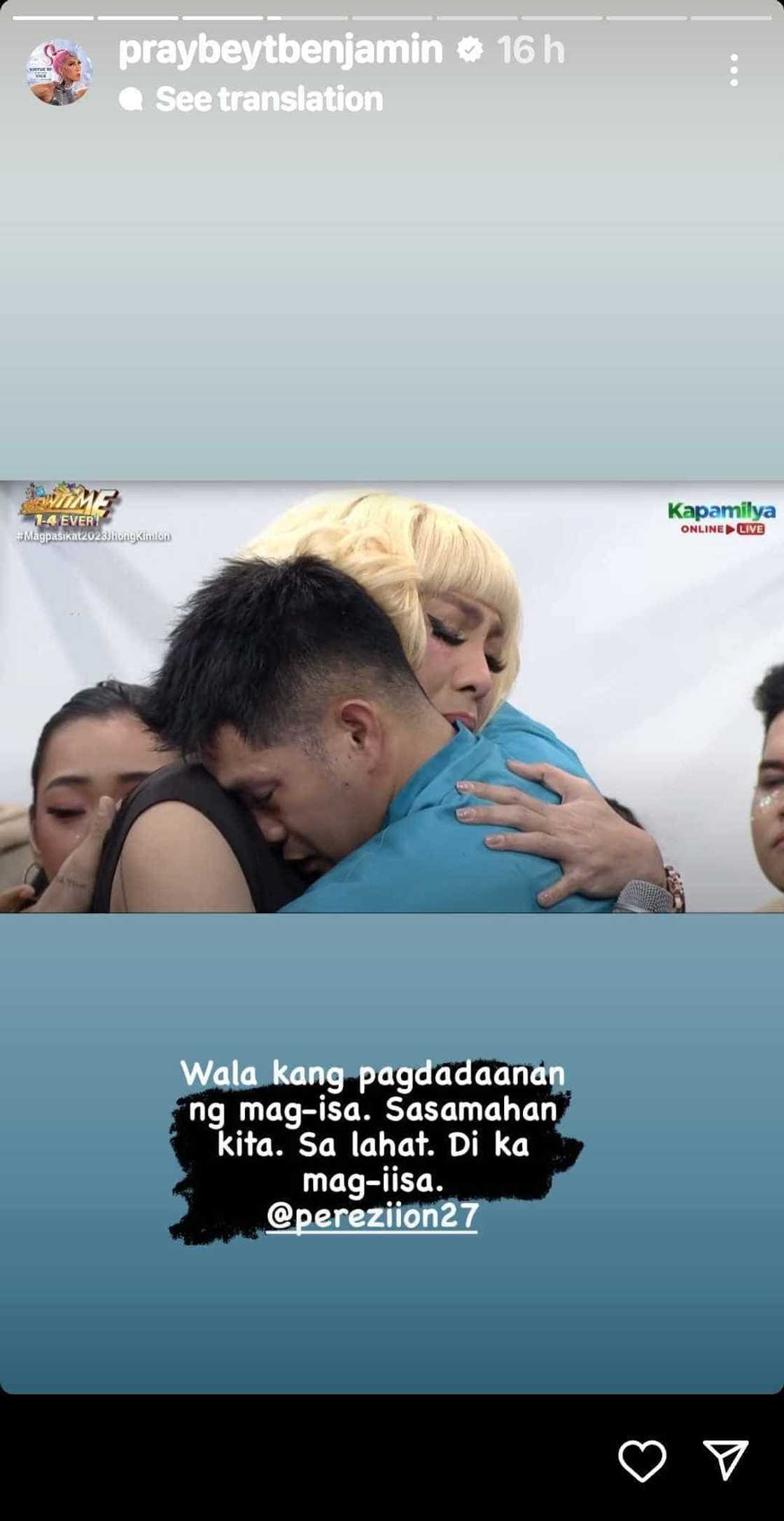 Vice Ganda, nag-post ng nakakaantig na mensahe para kay Ion Perez Vice Ganda, nag-post ng nakakaantig na mensahe para kay Ion Perez