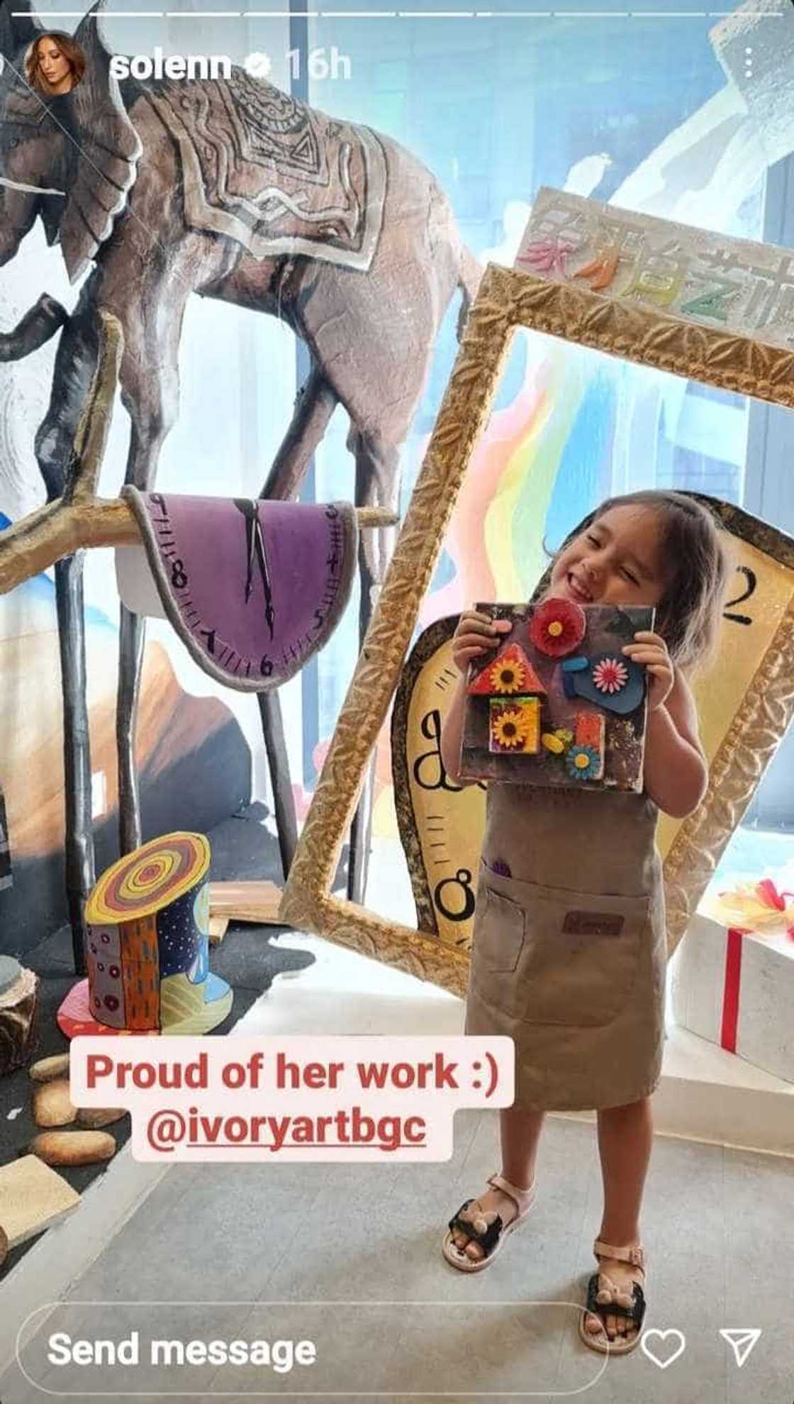 Solenn Heussaff, ibinida ang artwork ni baby Tili: “Proud of her work”