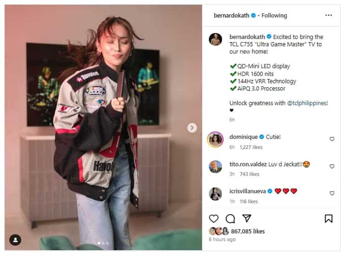 Dominique Cojuangco, pinusuan ang bagong post ni Kathryn Bernardo: "Cutie!" Dominique Cojuangco, pinusuan ang bagong post ni Kathryn Bernardo: "Cutie!"