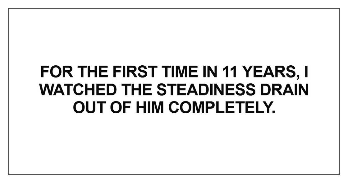 for the first time in 11 years, I watched the steadiness for the first time in 11 years, I watched the steadiness