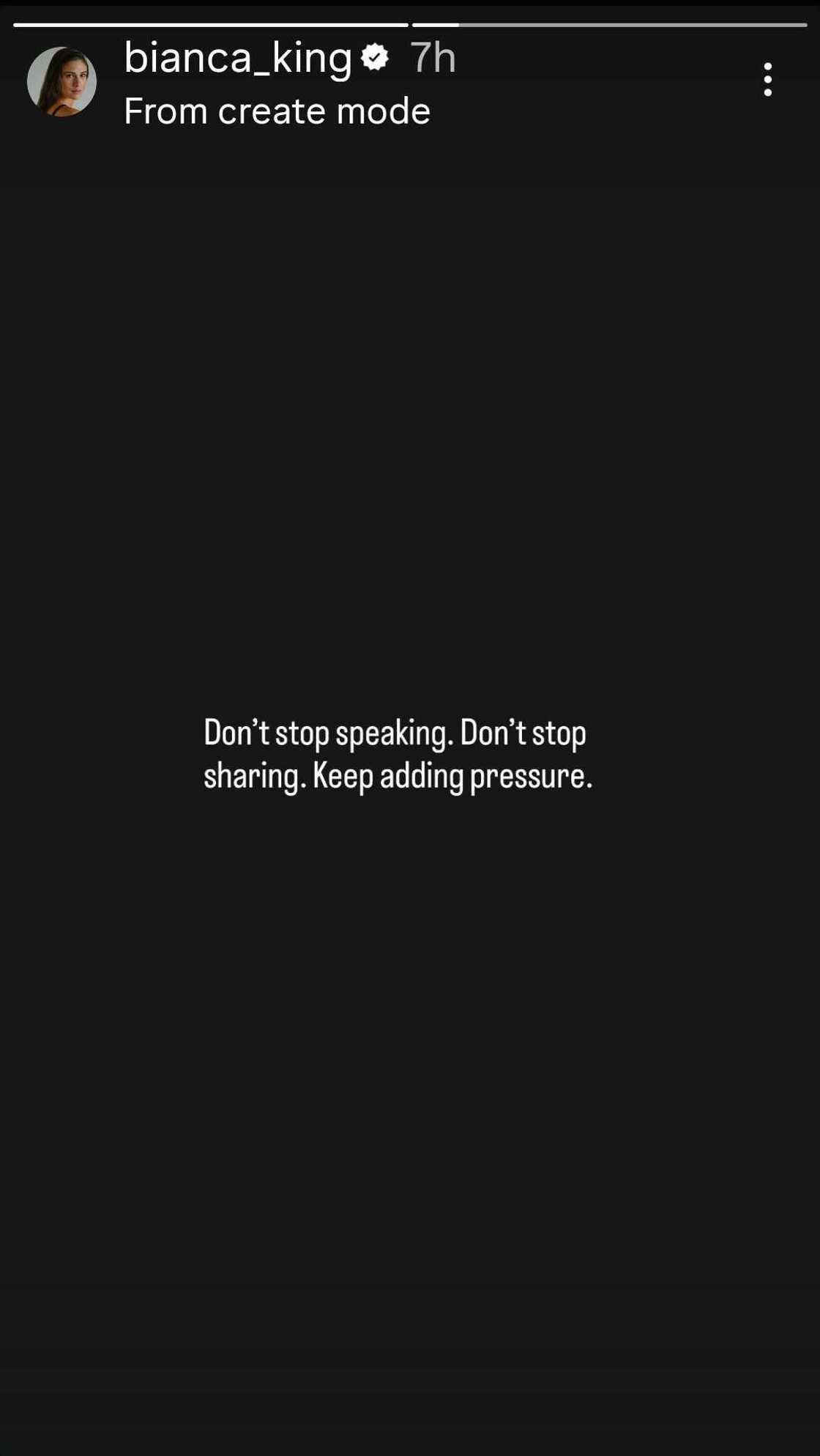 Bianca King amid corruption issues: “Don’t stop speaking”