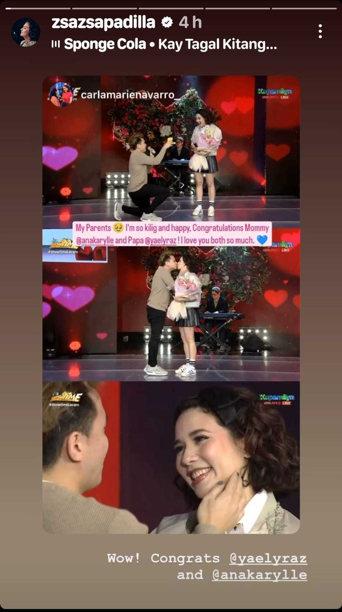 Zsa Zsa Padilla sa pag-propose ni Yael Yuzon kay Karylle: “So sweet” Zsa Zsa Padilla sa pag-propose ni Yael Yuzon kay Karylle: “So sweet”