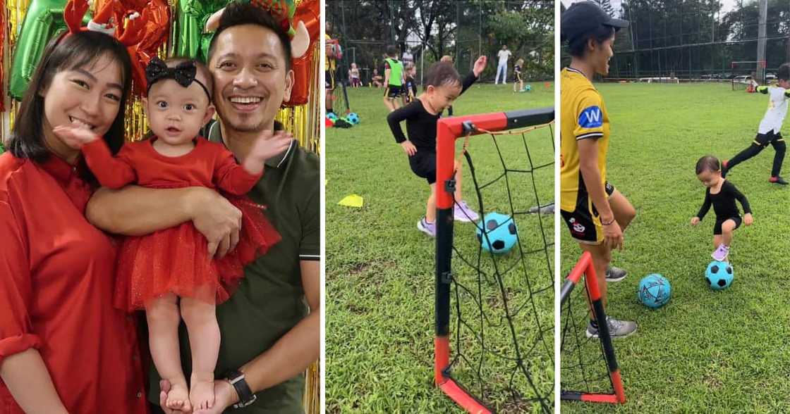 Video of Jhong Hilario’s daughter Sarina’s first football session gains positive comments