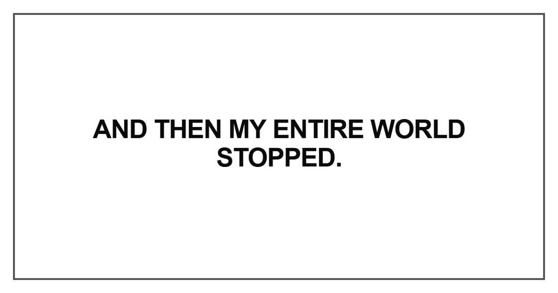 And then my entire world And then my entire world