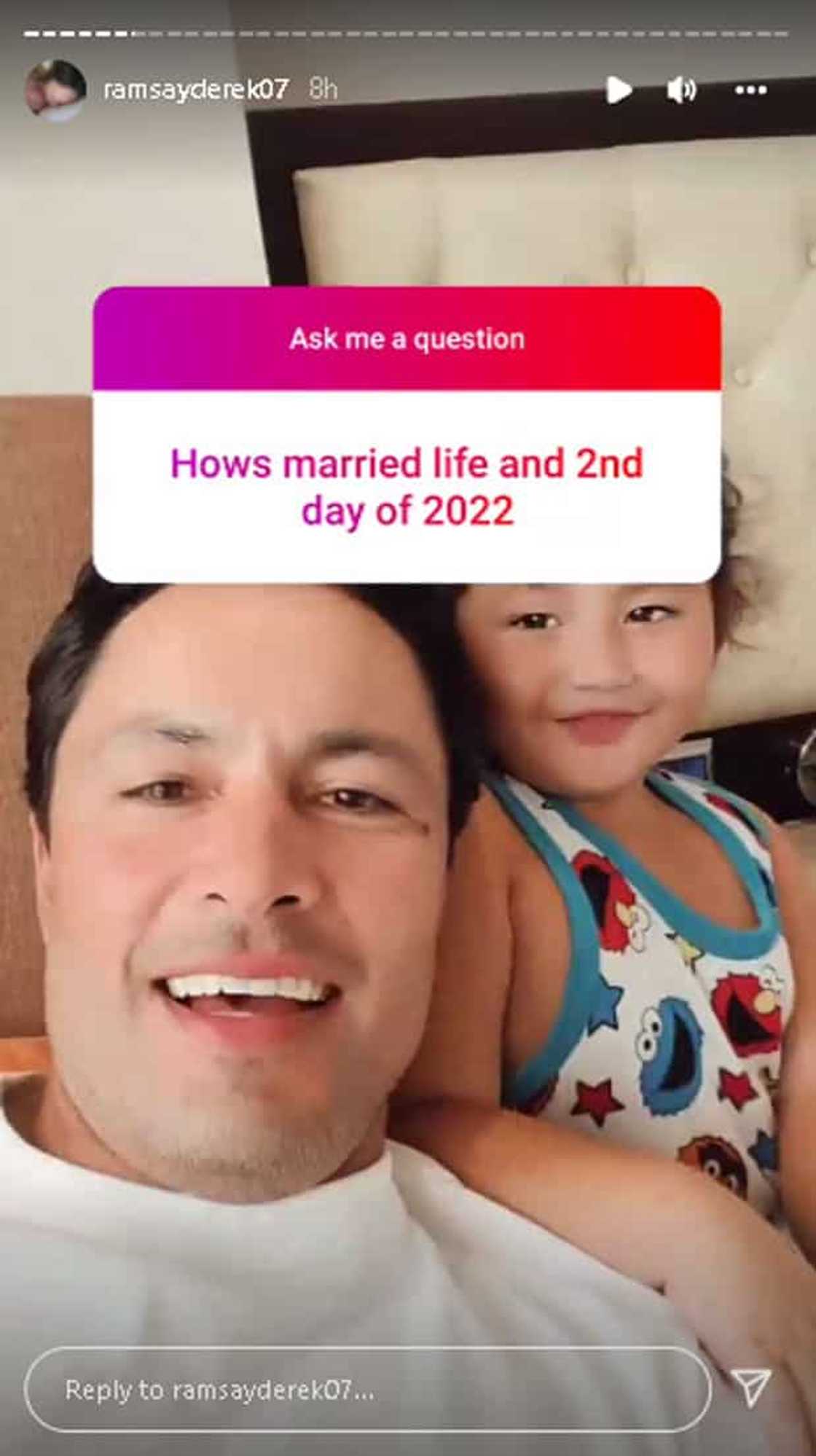 Derek Ramsay, sinagot ang tanong kung kumusta ang married life niya: "It's wonderful" Derek Ramsay, sinagot ang tanong kung kumusta ang married life niya: "It's wonderful"