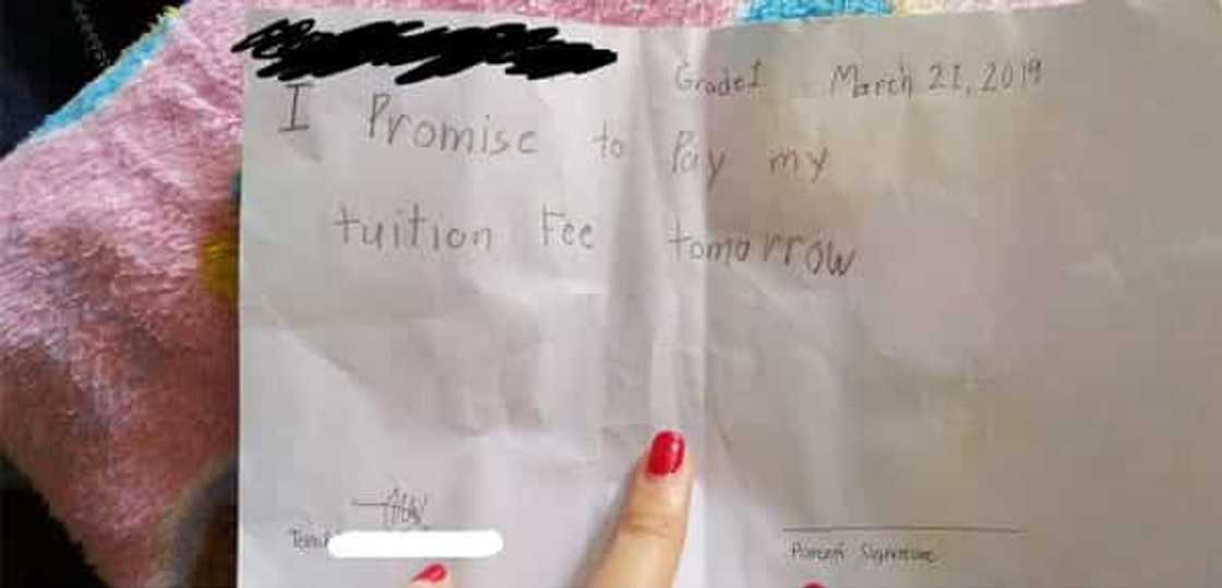 Grade 1 student with unpaid P3K account, ordered to write promissory note, removed from list of awardees Grade 1 student with unpaid P3K account, ordered to write promissory note, removed from list of awardees